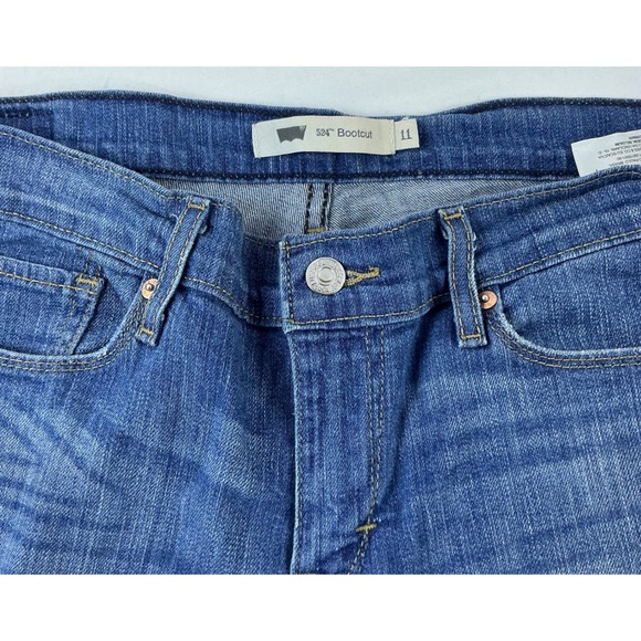 Levi's 524 Bootcut Jeans Women's Size 11 Medium Wash Denim Classic Casual - Picture 2 of 13